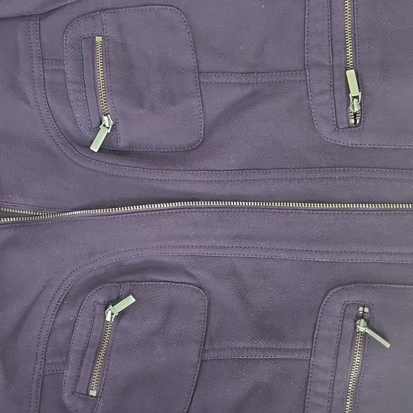 W By Worth Purple Motorcycle Jacket Size 10 - Picture 3 of 12